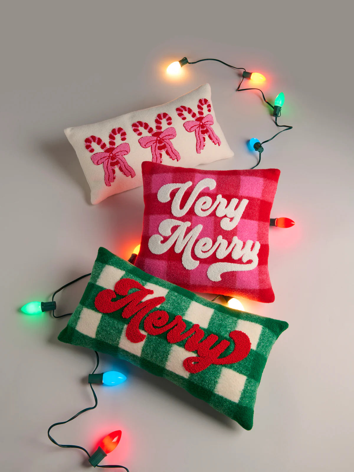 Pretty Candy Cane Pillow