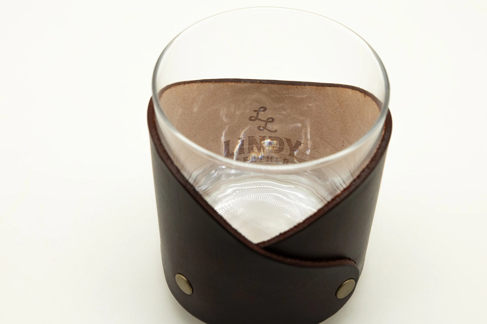 Lindy Leather Rocks Glass - Thumbnail 4