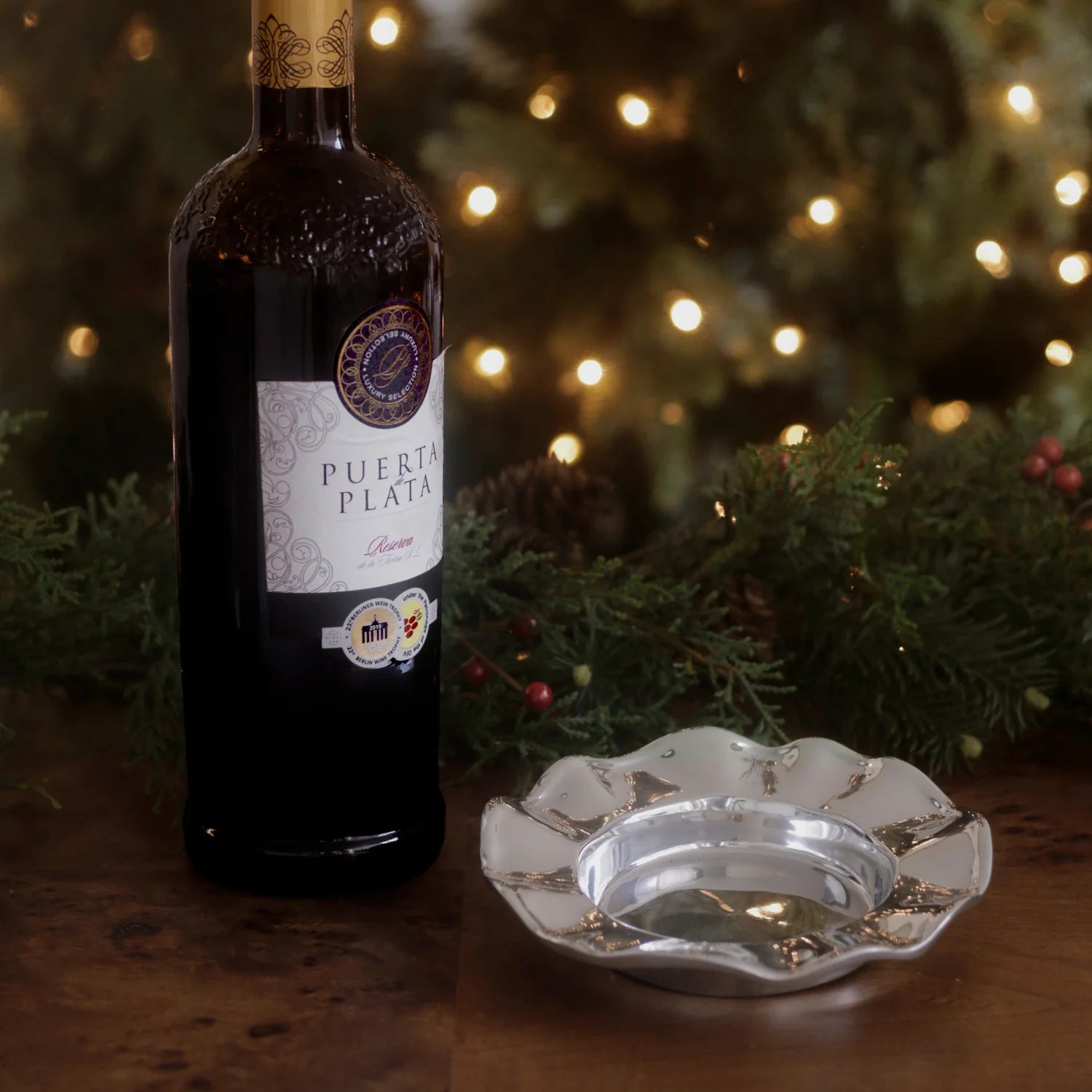 Vento Silver Wine Coaster