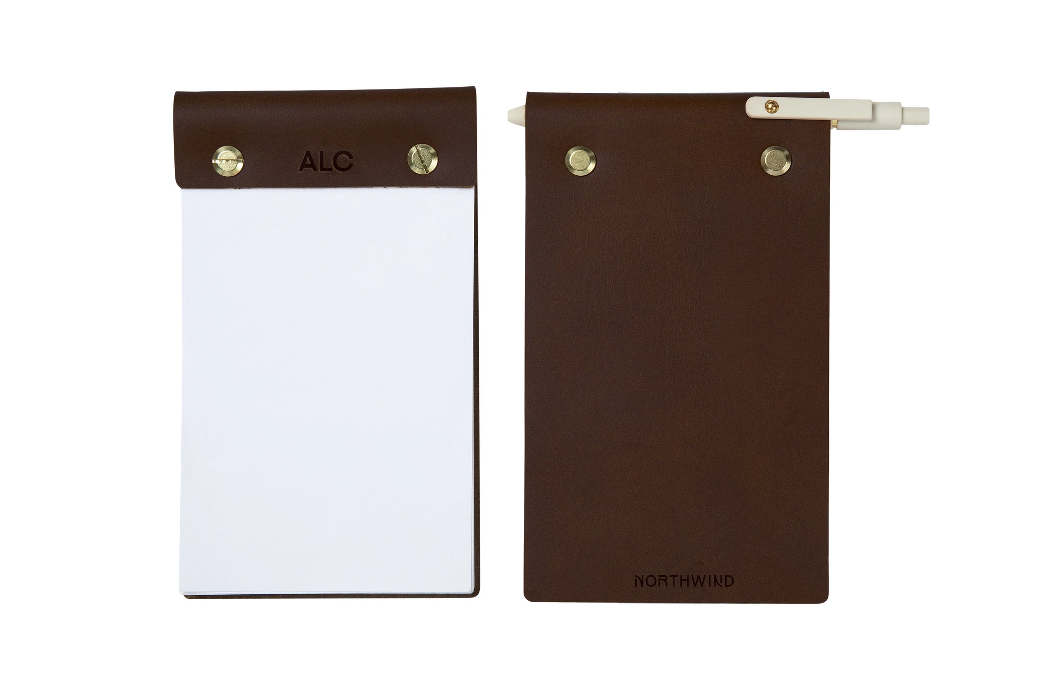 Simon Pearce Glass Phone Stand & Leather Notebook Set