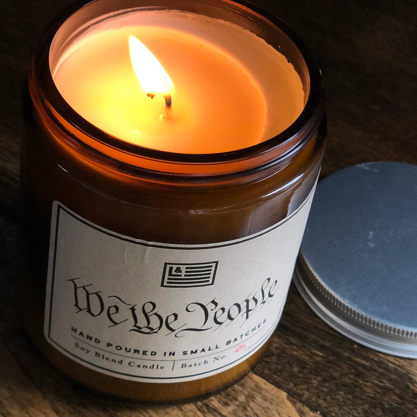 America 250 Slate Coaster & Candle Set