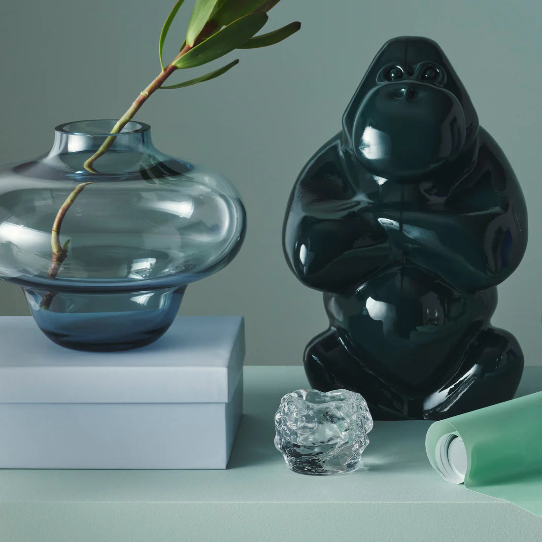 Glass Snowball Votive