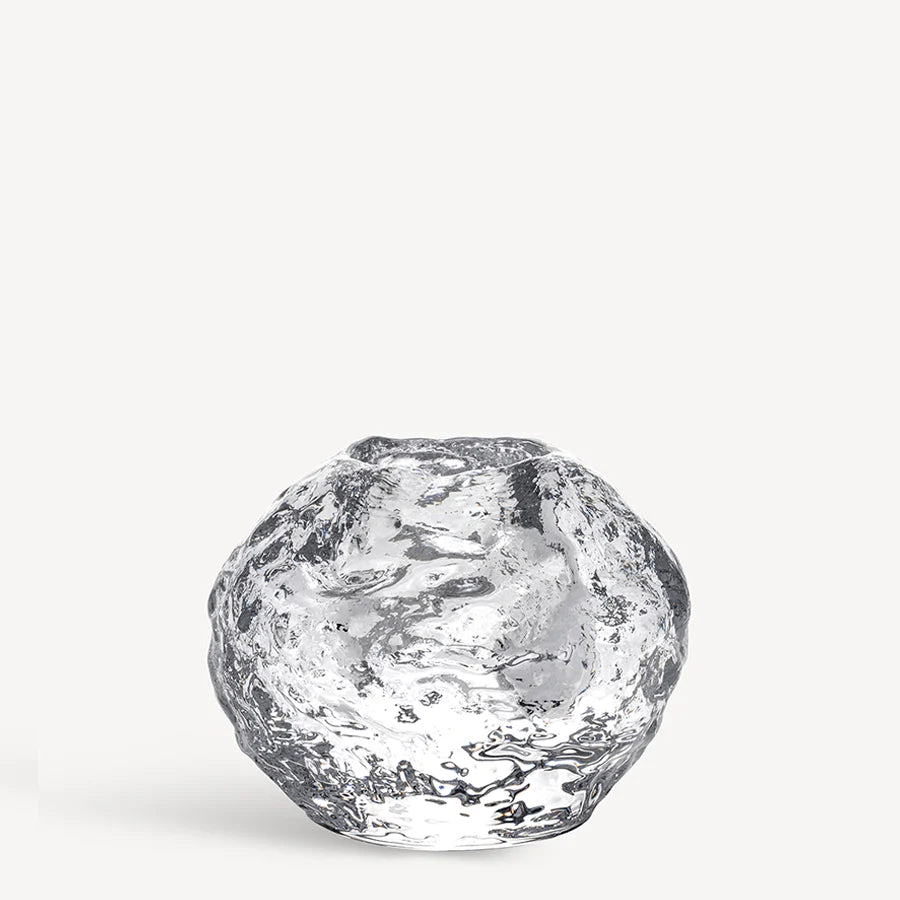 Glass Snowball Votive