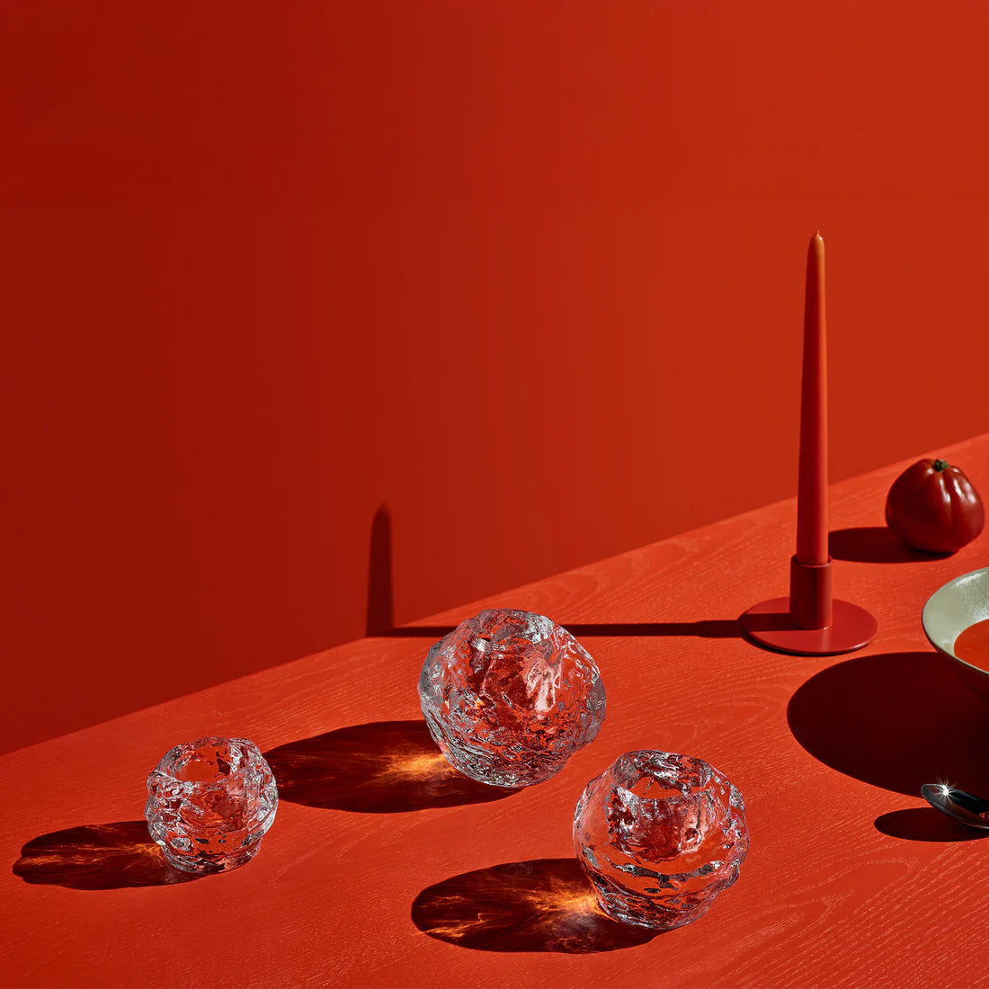 Glass Snowball Votive