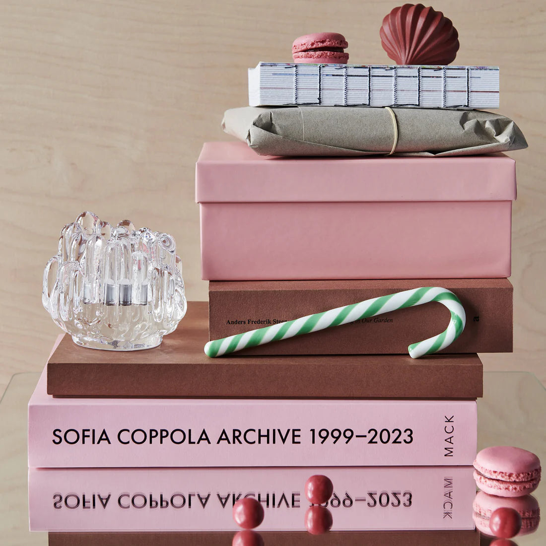 Glass Polka-Stripe Candy Canes
