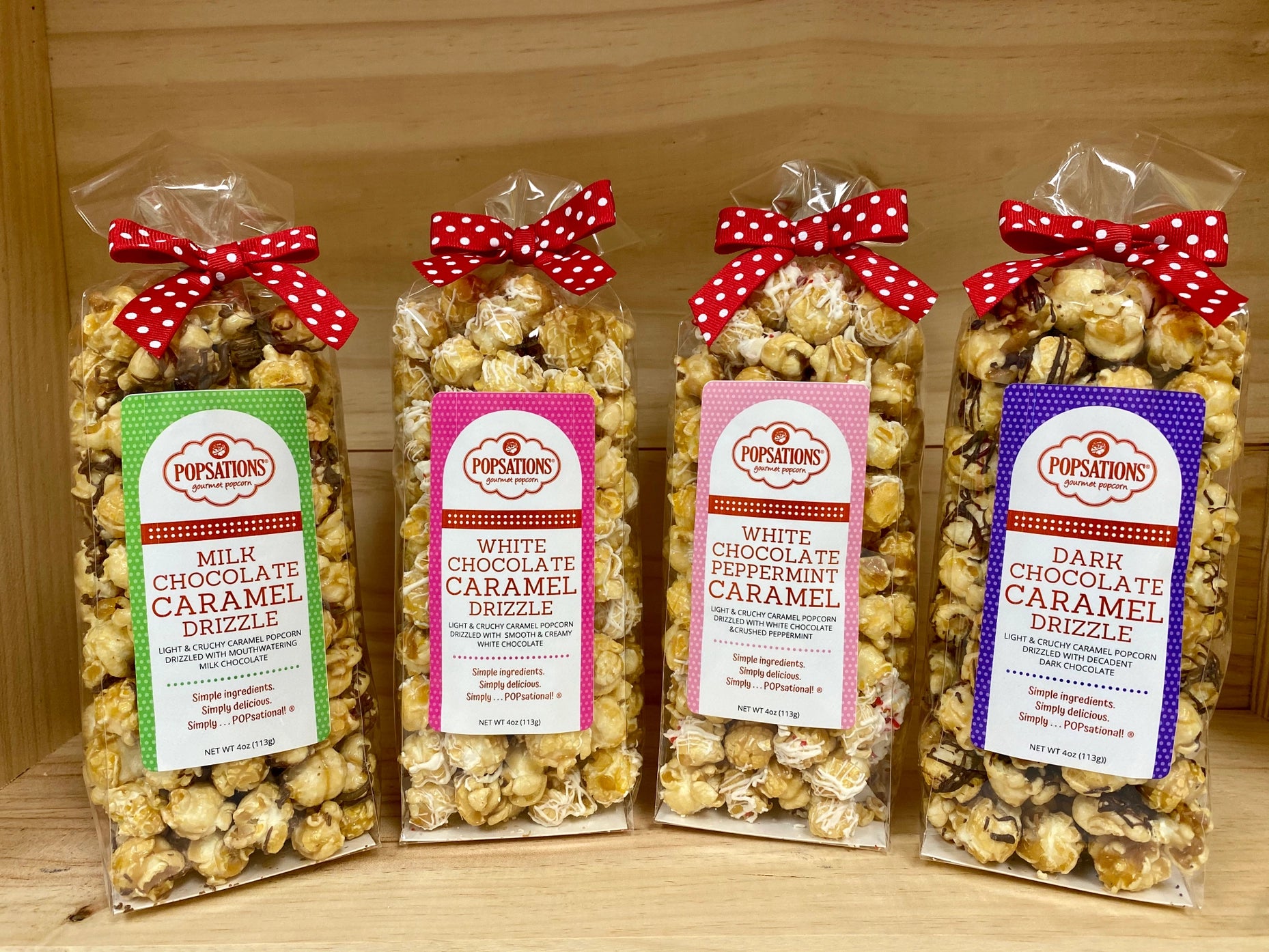 Classic Caramel Popcorn Ribbon Bag