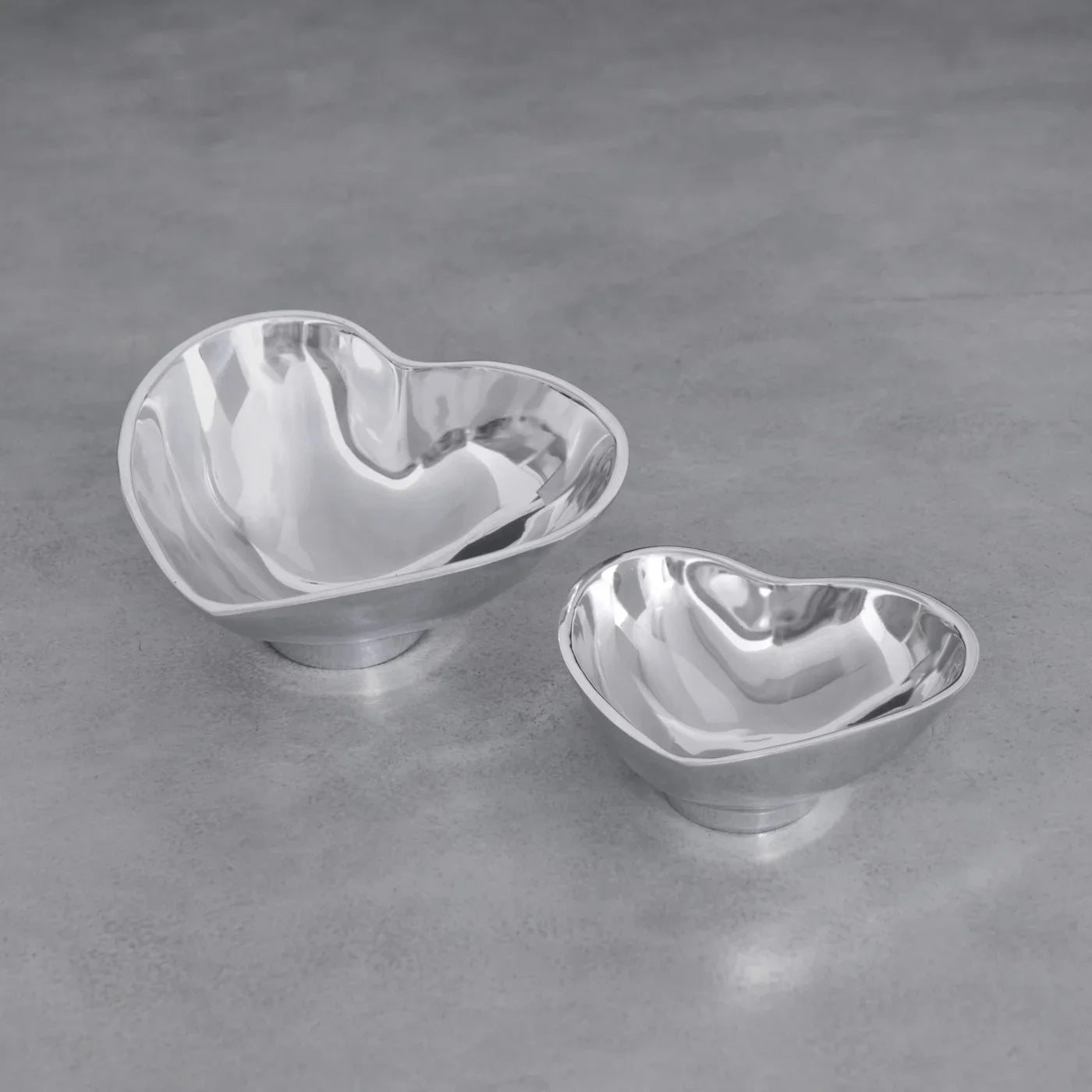 Silver Deep Heart Bowl