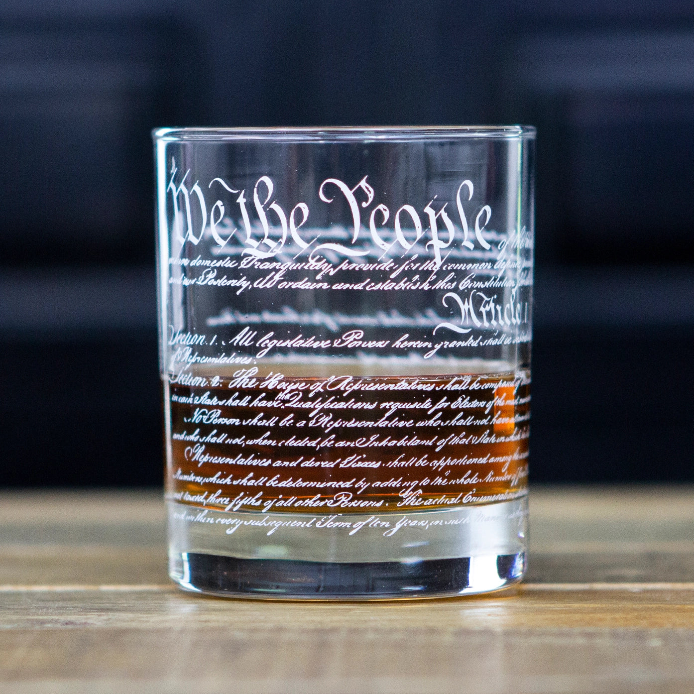 We the People Constitution Whiskey Glass