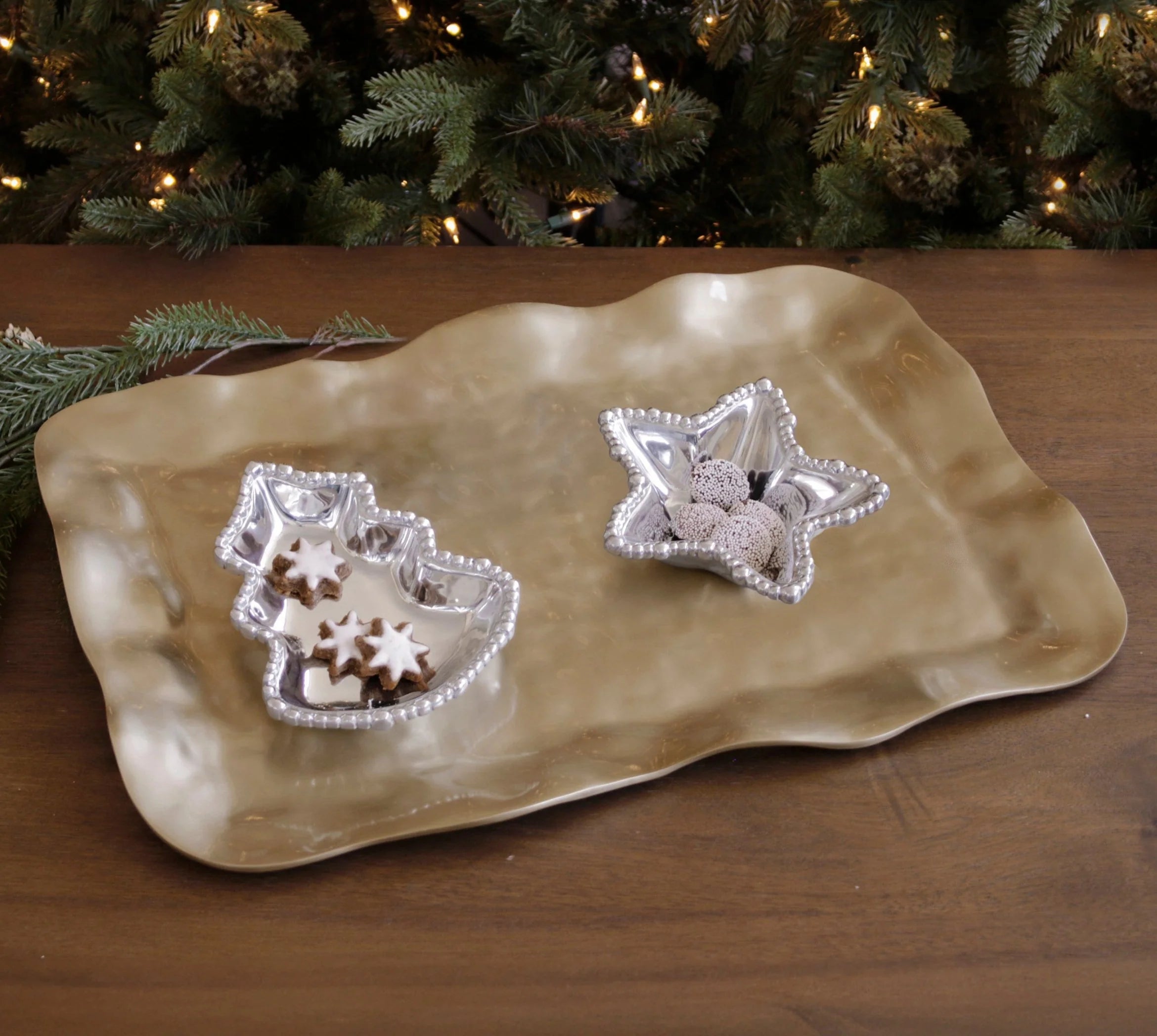 Silver Star Bowl & Red, White & Blue Taffy Set