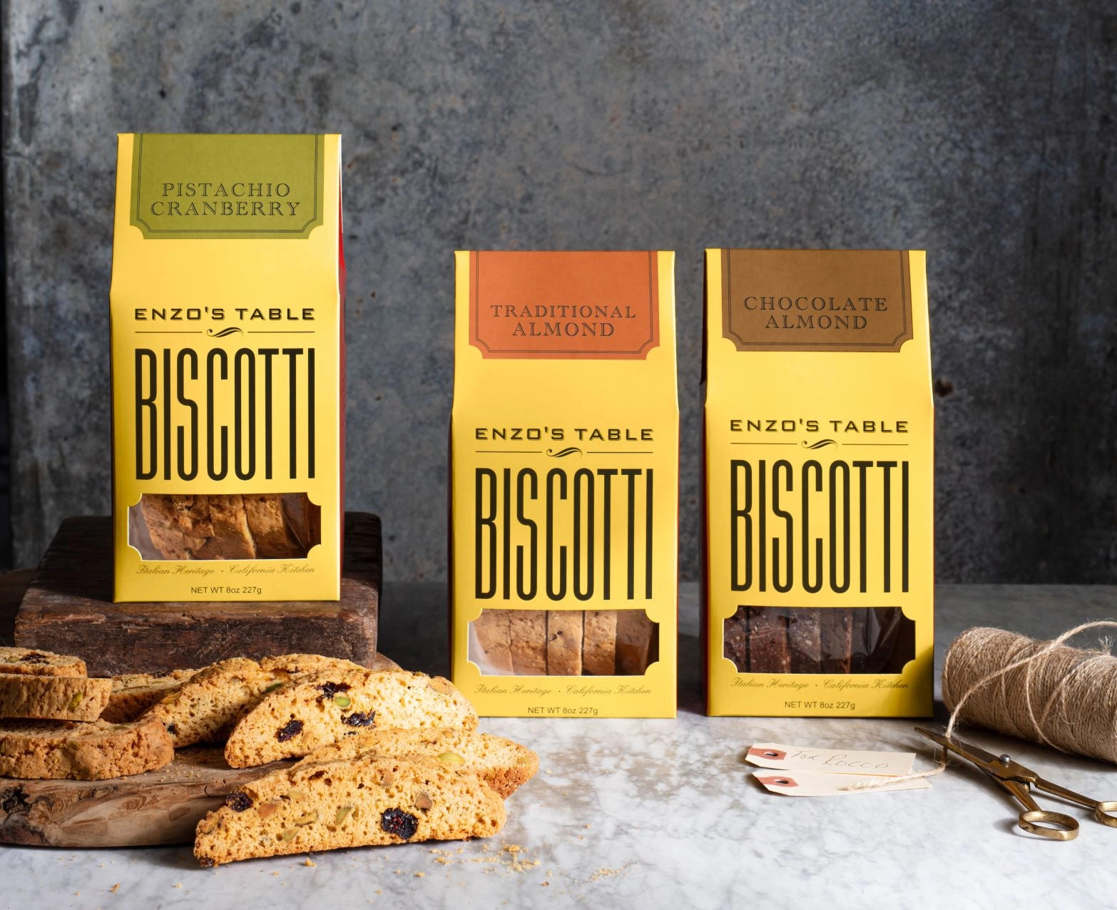 8 oz Box Chocolate Almond Biscottis