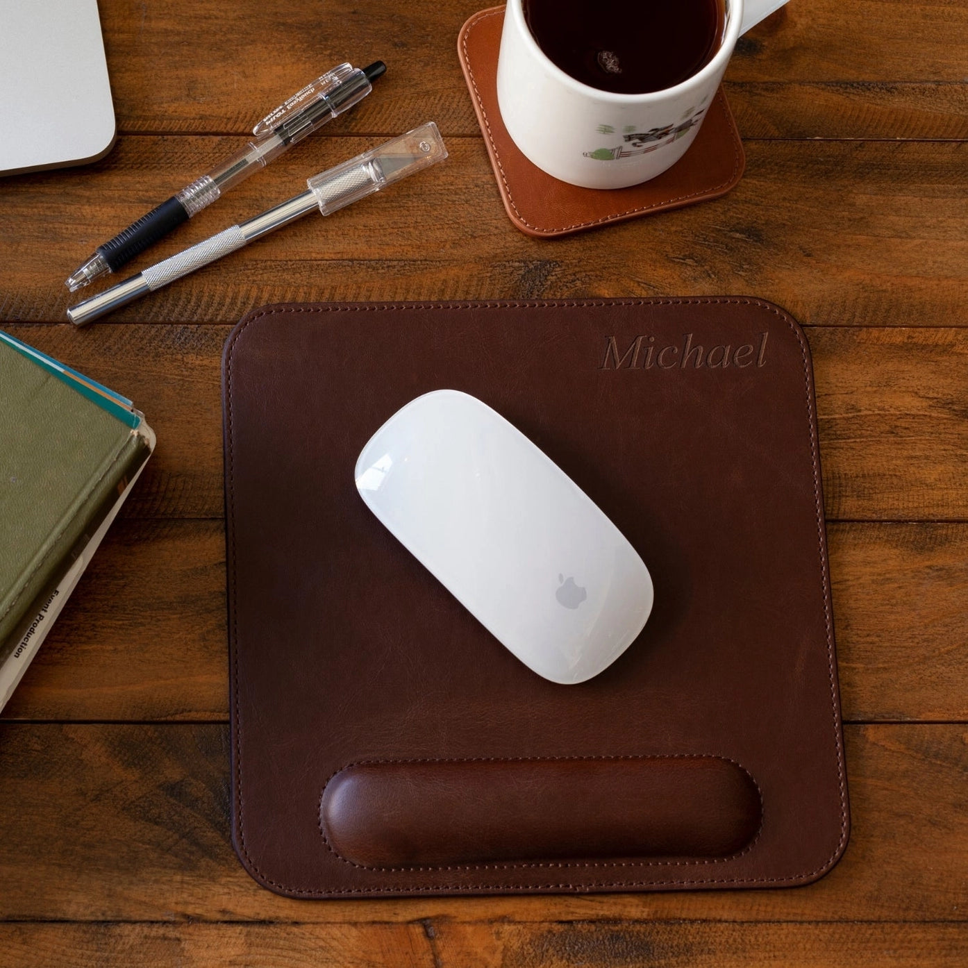 Personalized Leather Mouse Pad
