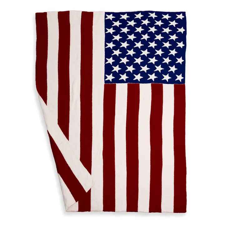 American Flag Design Cozy Soft Throw Blanket