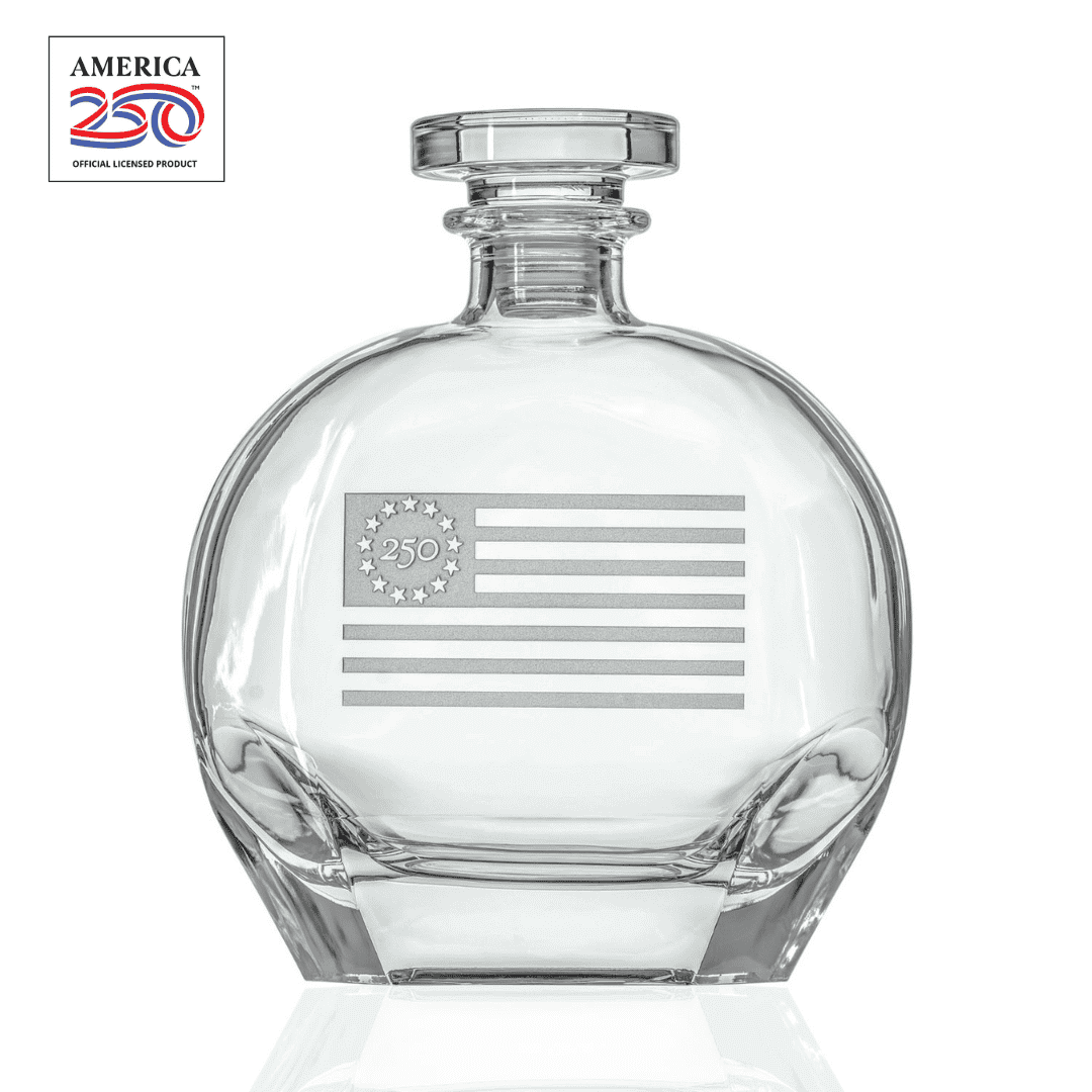 America250™ Betsy Ross Flag 23oz Whiskey Decanter
