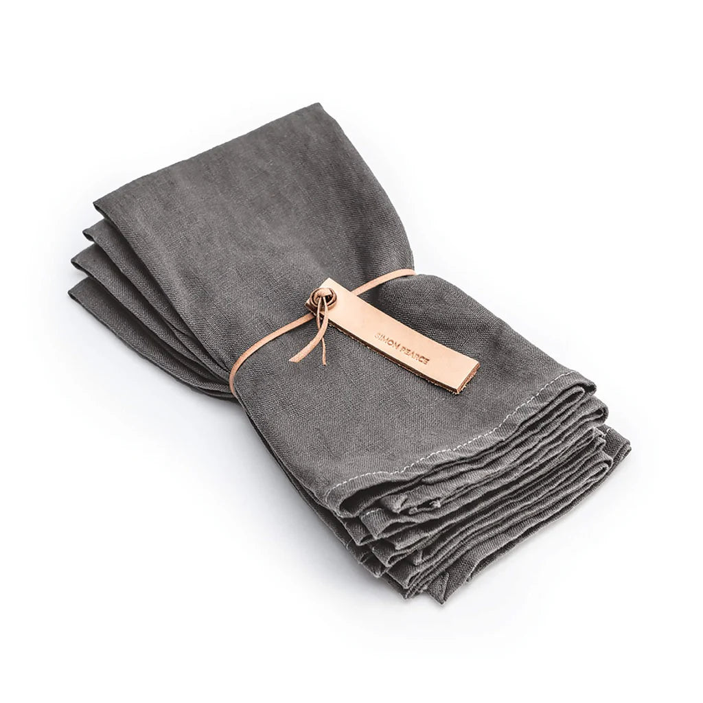 Simon Pearce Hemmed Linen Napkins - Set of Four