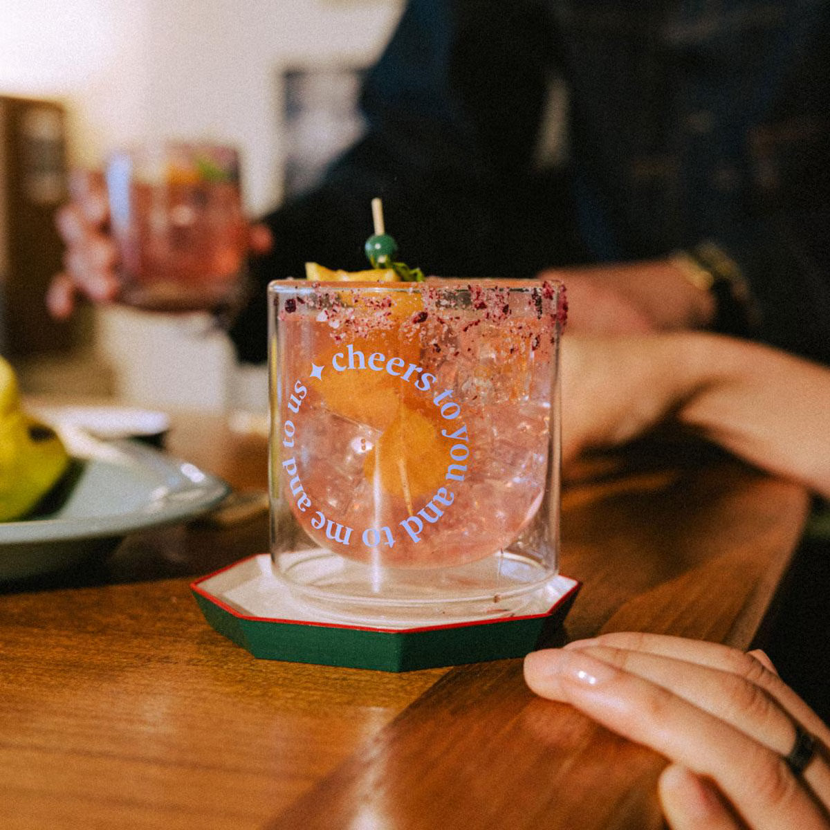 American Flag Co-Branded Glass Tumbler Set