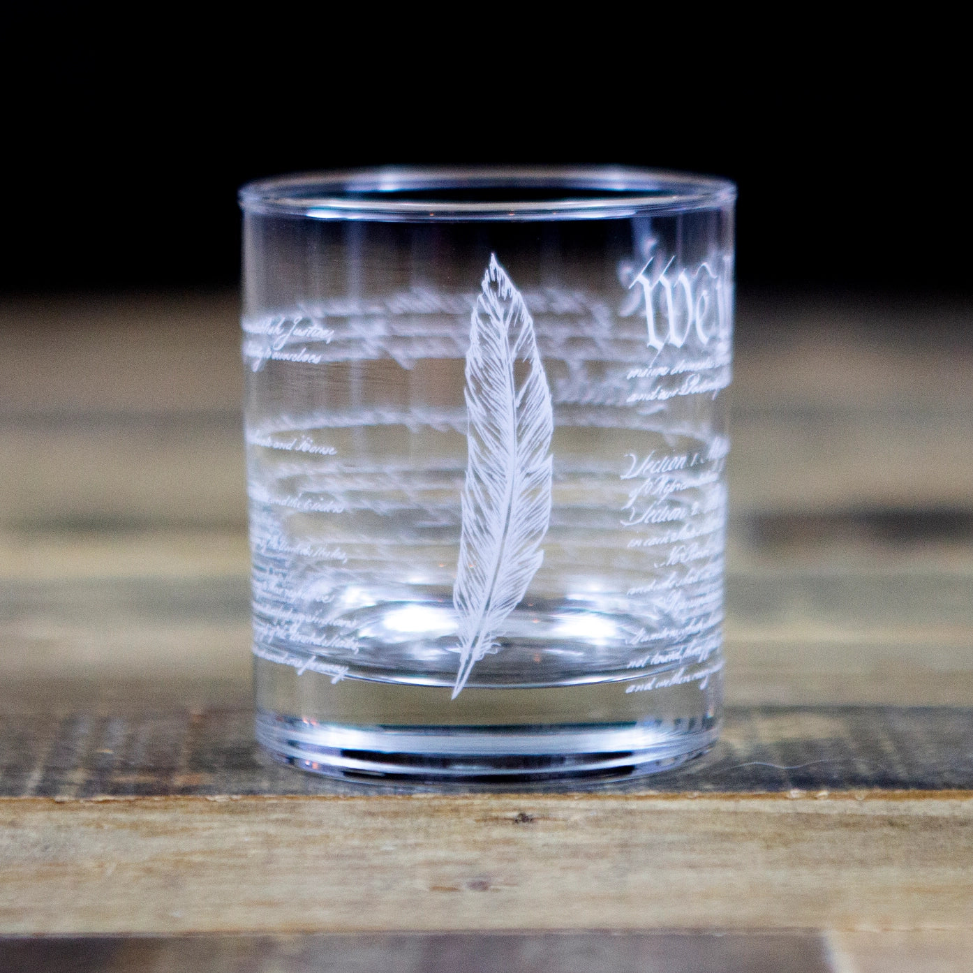 We the People Constitution Whiskey Glass