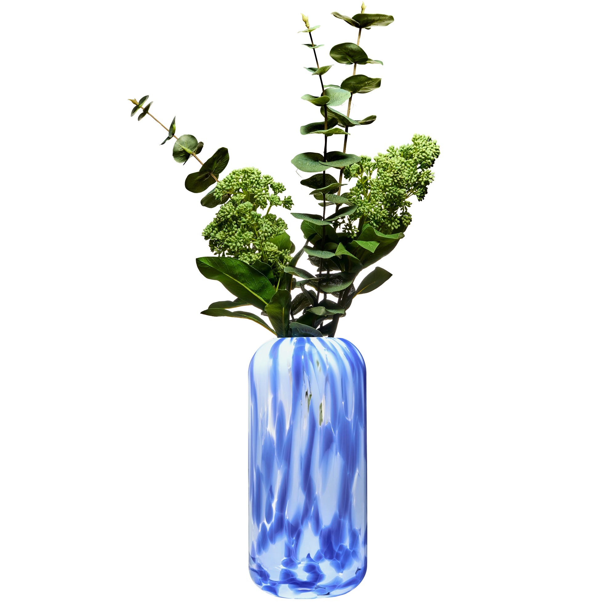 Large Blue Lava Vase