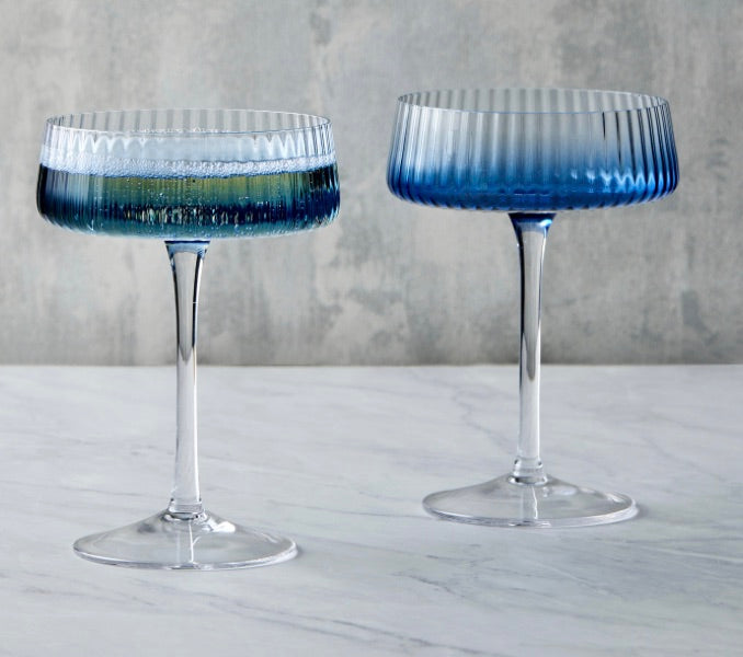 Empire Blue Glasses - Set of 2