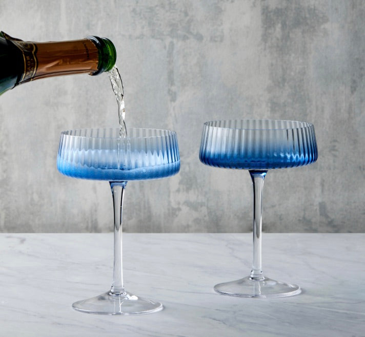 Empire Blue Glasses - Set of 2