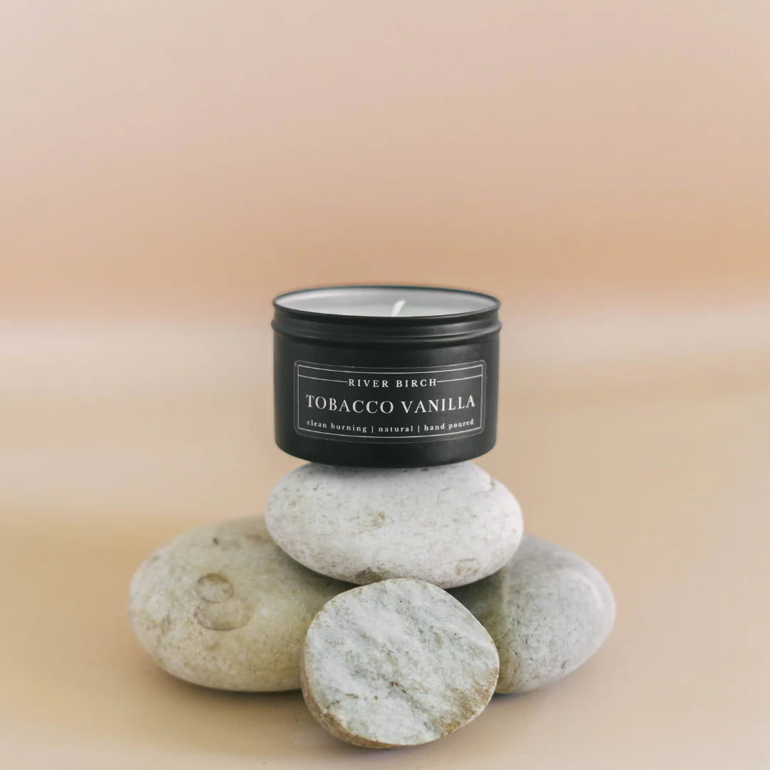 8 oz Holiday Soy Candle in Black Tin