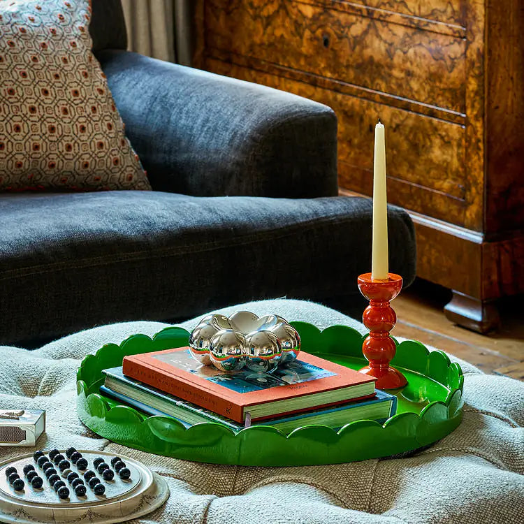 Addison Ross Round Large Lacquered Scallop Trays