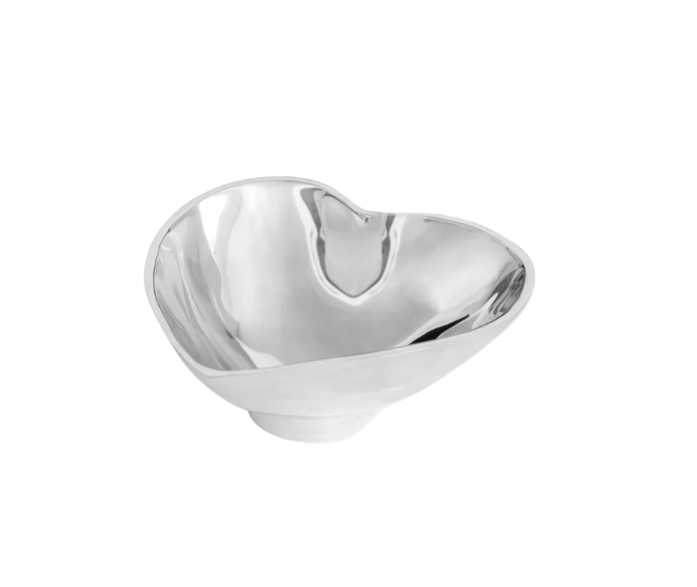 Silver Deep Heart Bowl