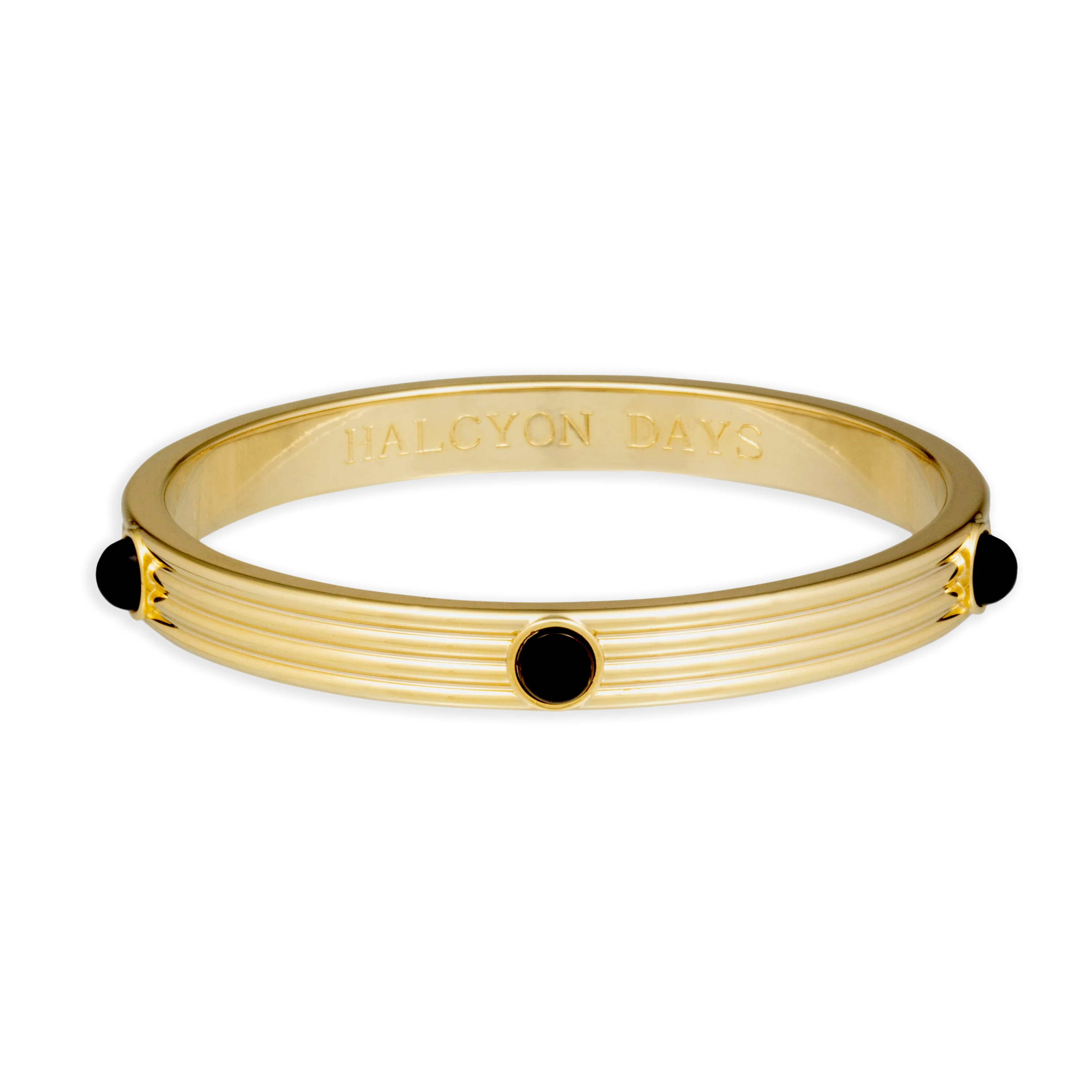 Ribbed Cabochon Bangle