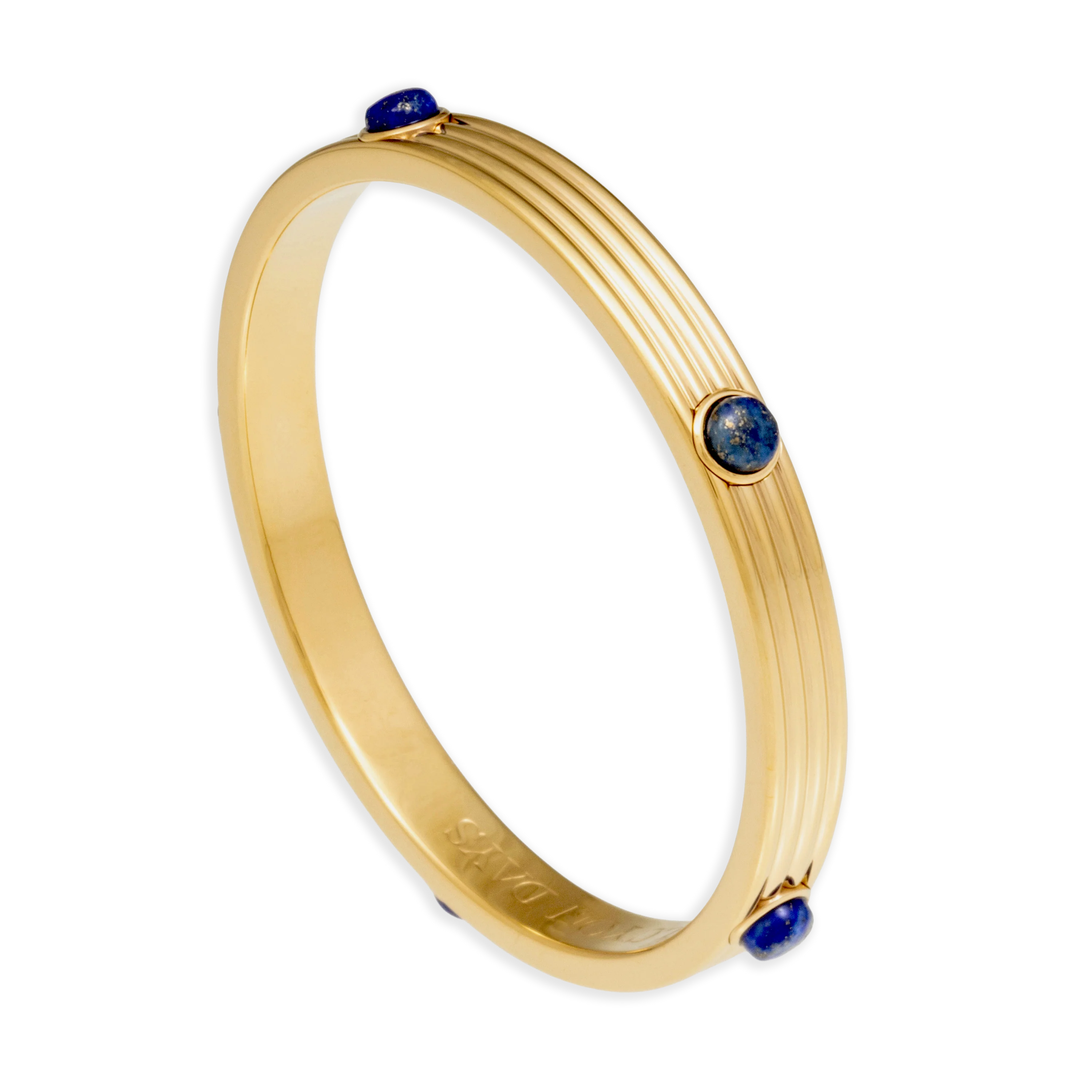 Ribbed Cabochon Bangle