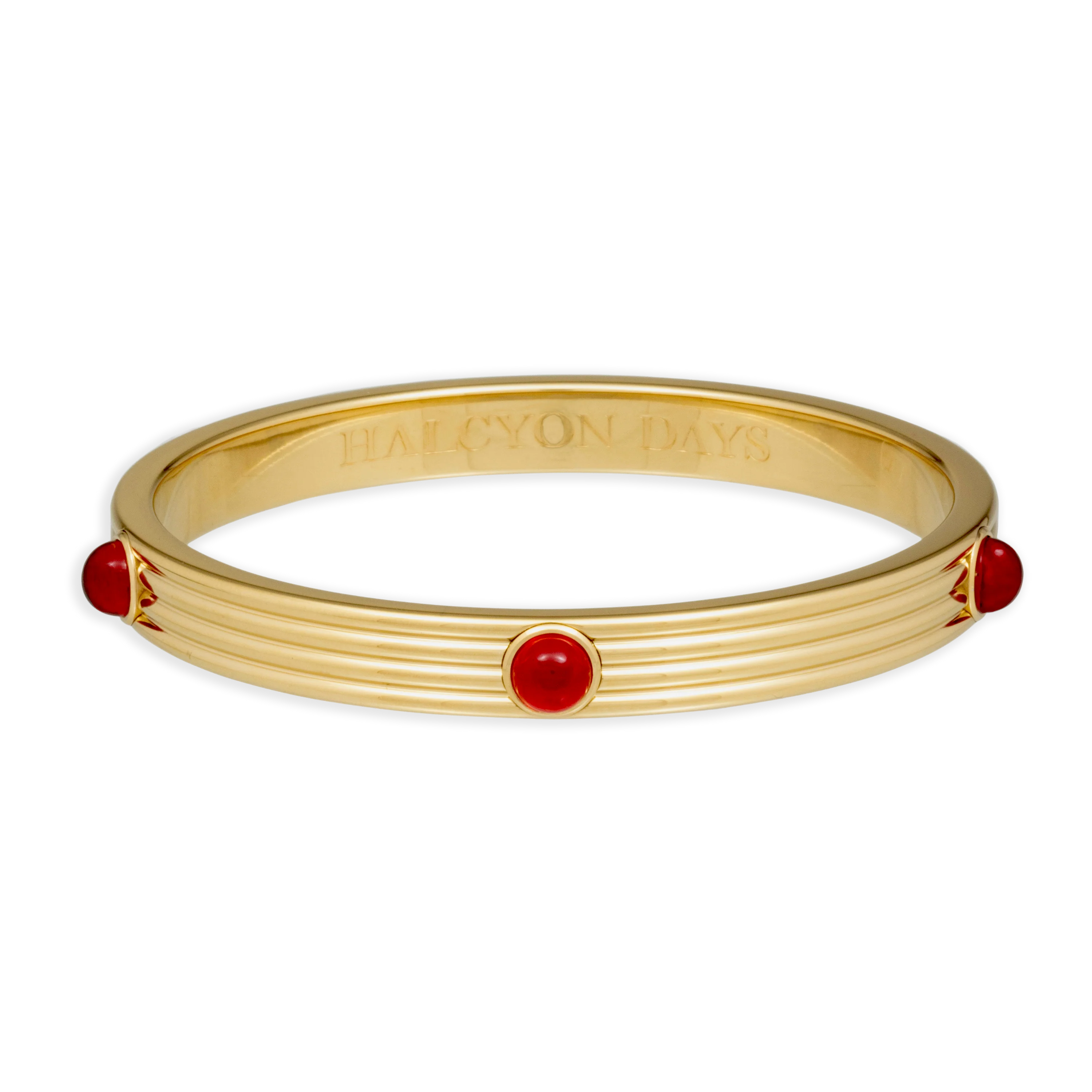 Ribbed Cabochon Bangle