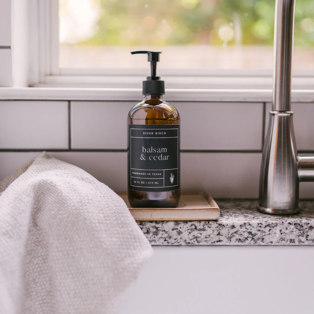 16 oz Holiday Handmade Soap in Amber Glass Bottle - Multiple Scents