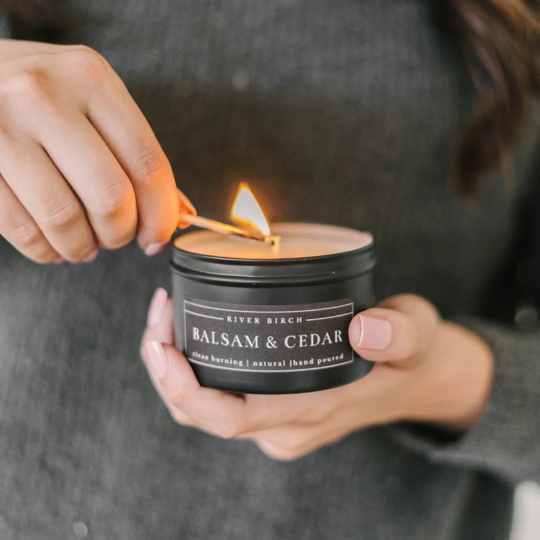 8 oz Holiday Soy Candle in Black Tin