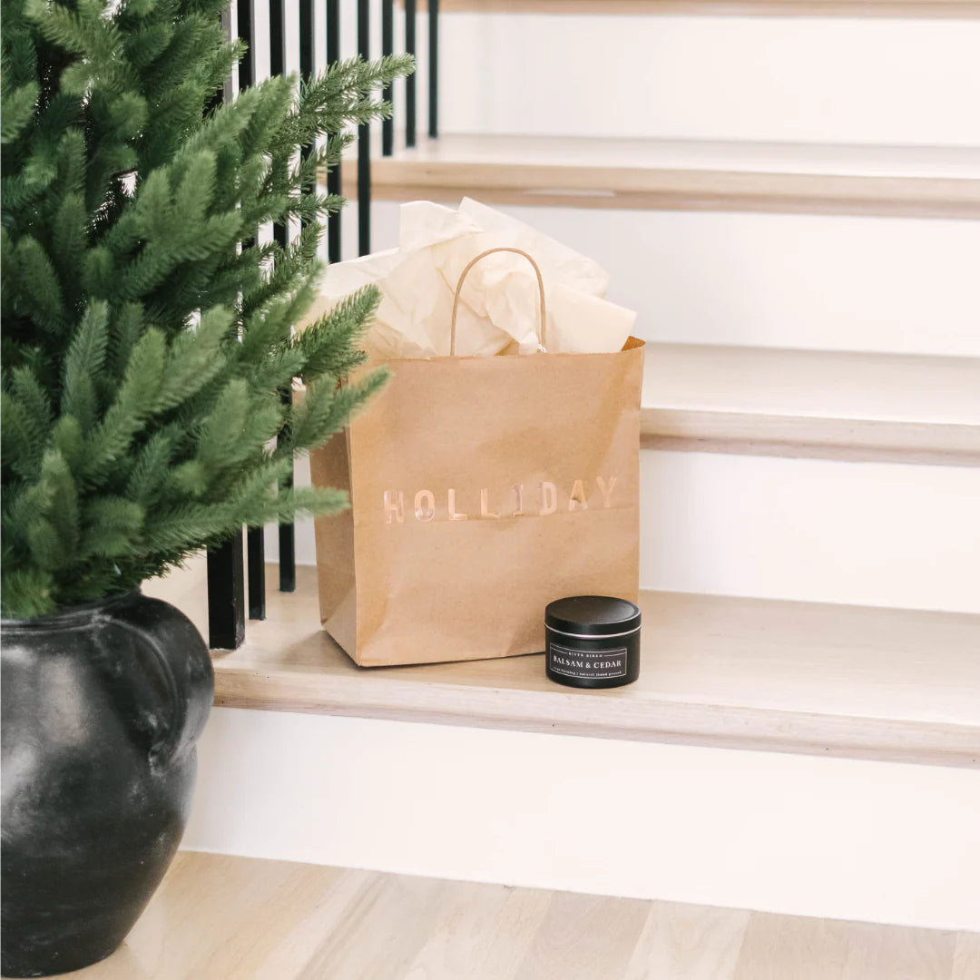 8 oz Holiday Soy Candle in Black Tin