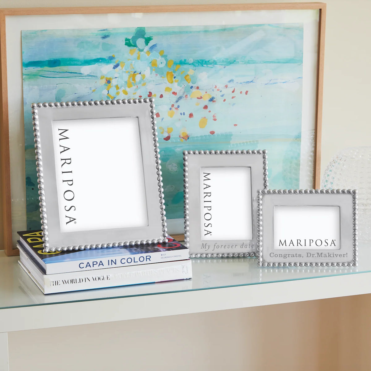 Mariposa Beaded Engravable Frames