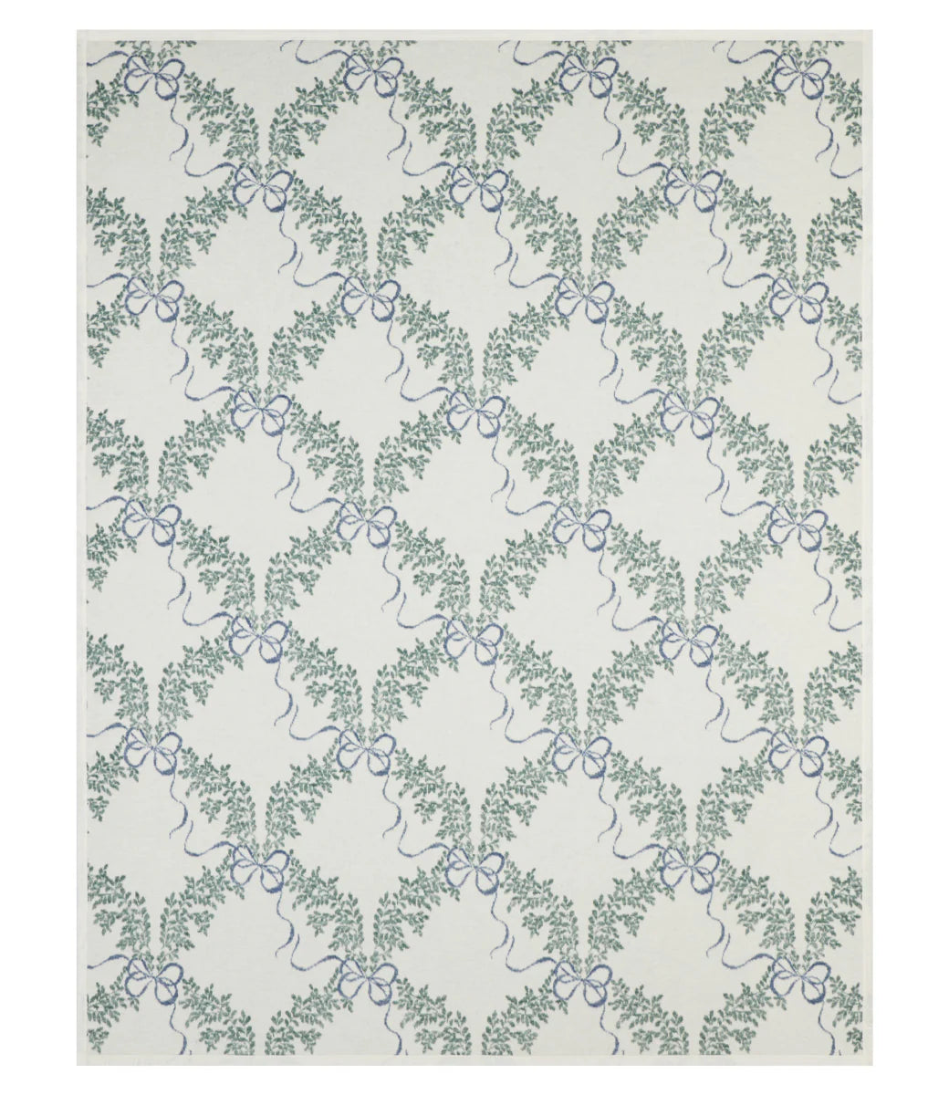 Boxwood Wreaths Throw Blanket