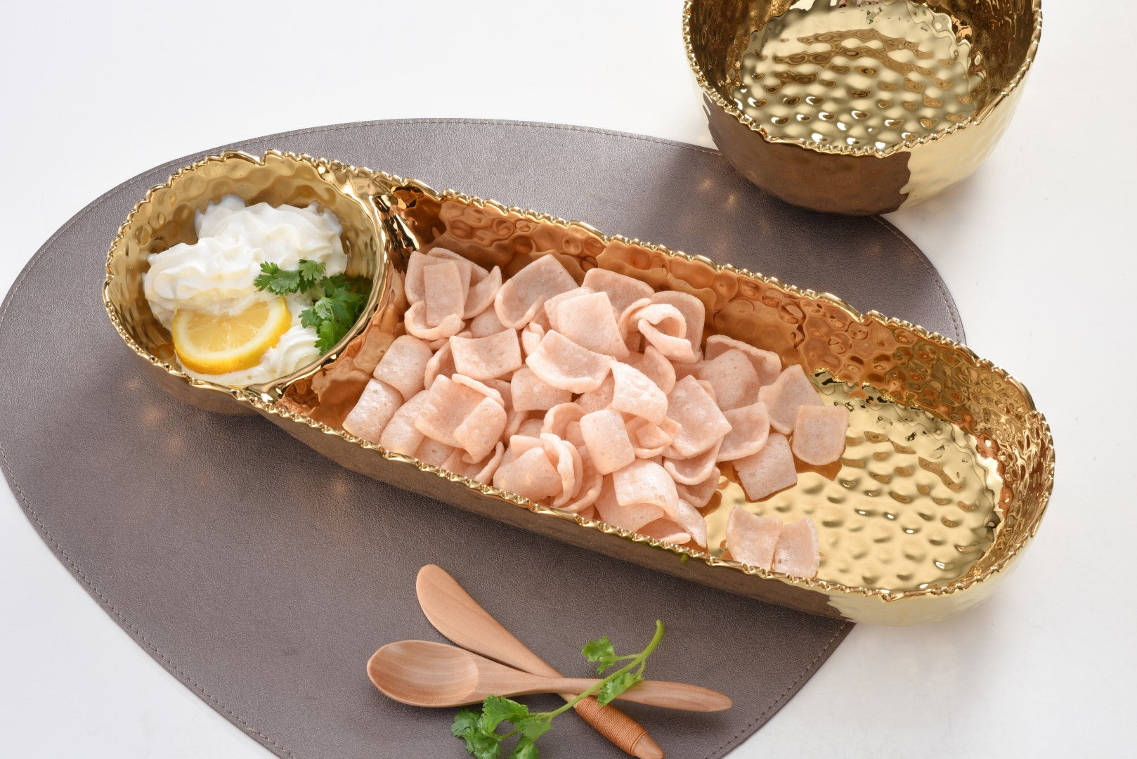 Chip & Dip Platter  in Golden Millennium