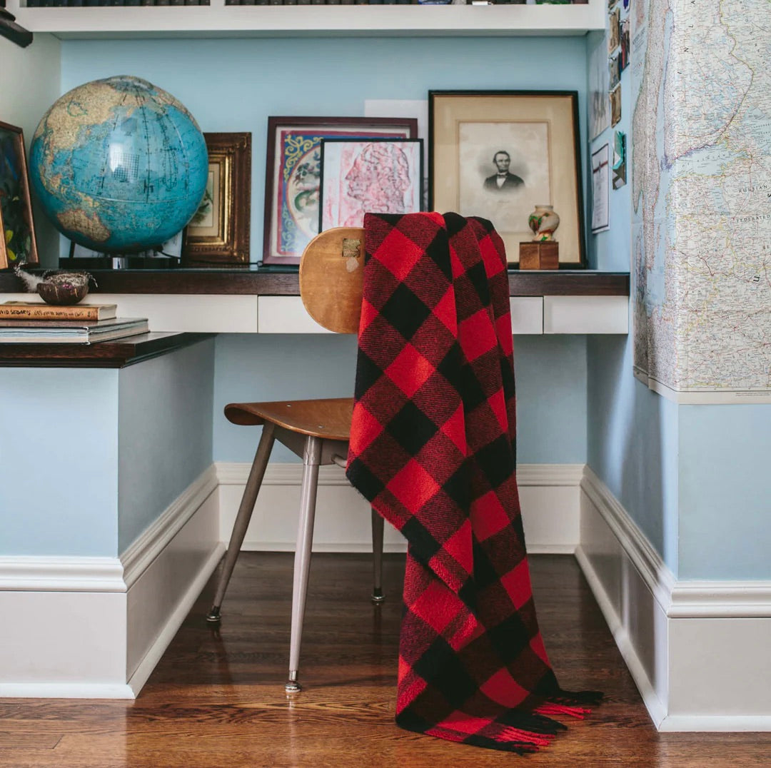 Buffalo Check Wool Throw Blanket