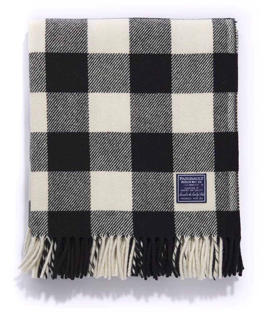 Buffalo Check Wool Throw Blanket - Thumbnail 2