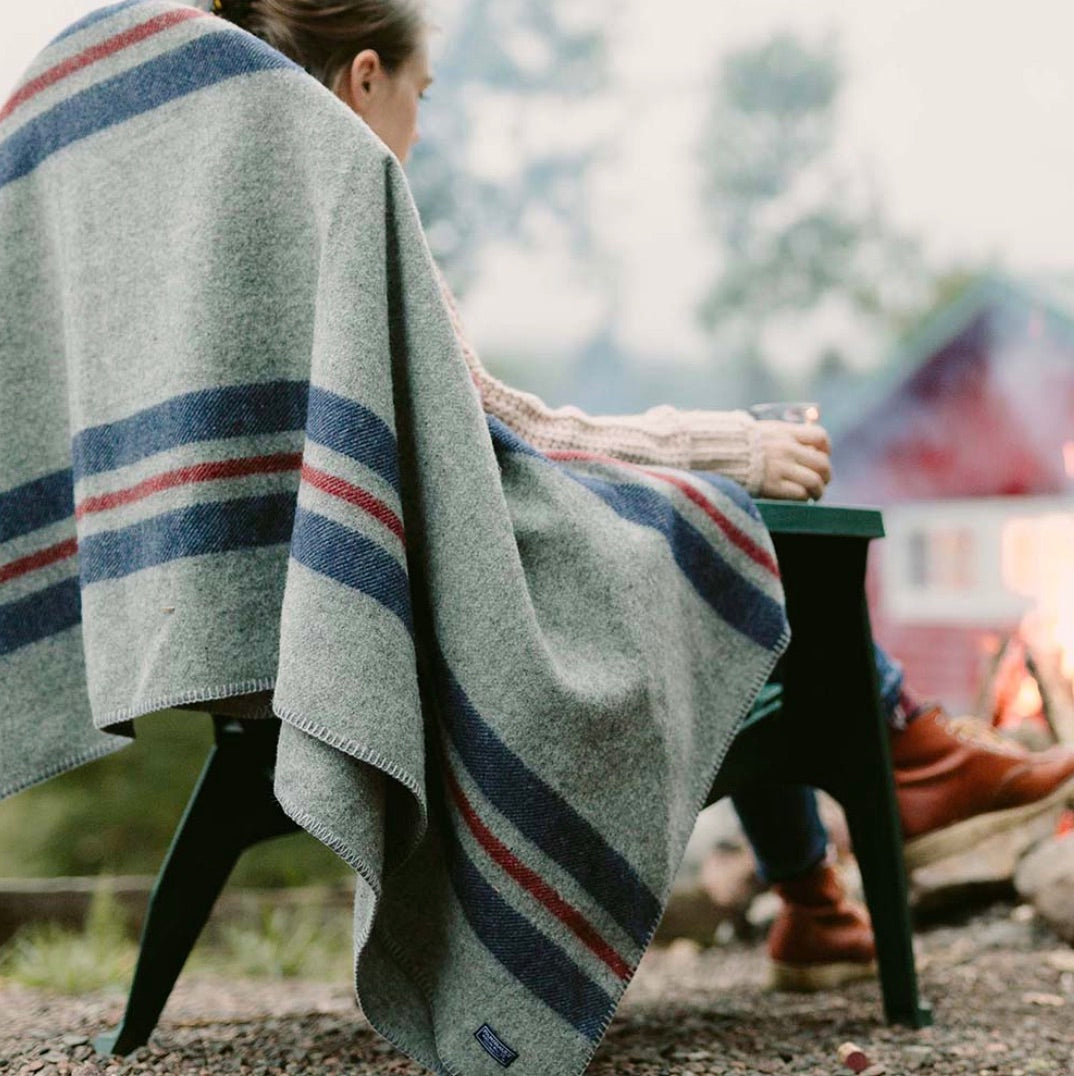 Cabin Wool Throw Blanket