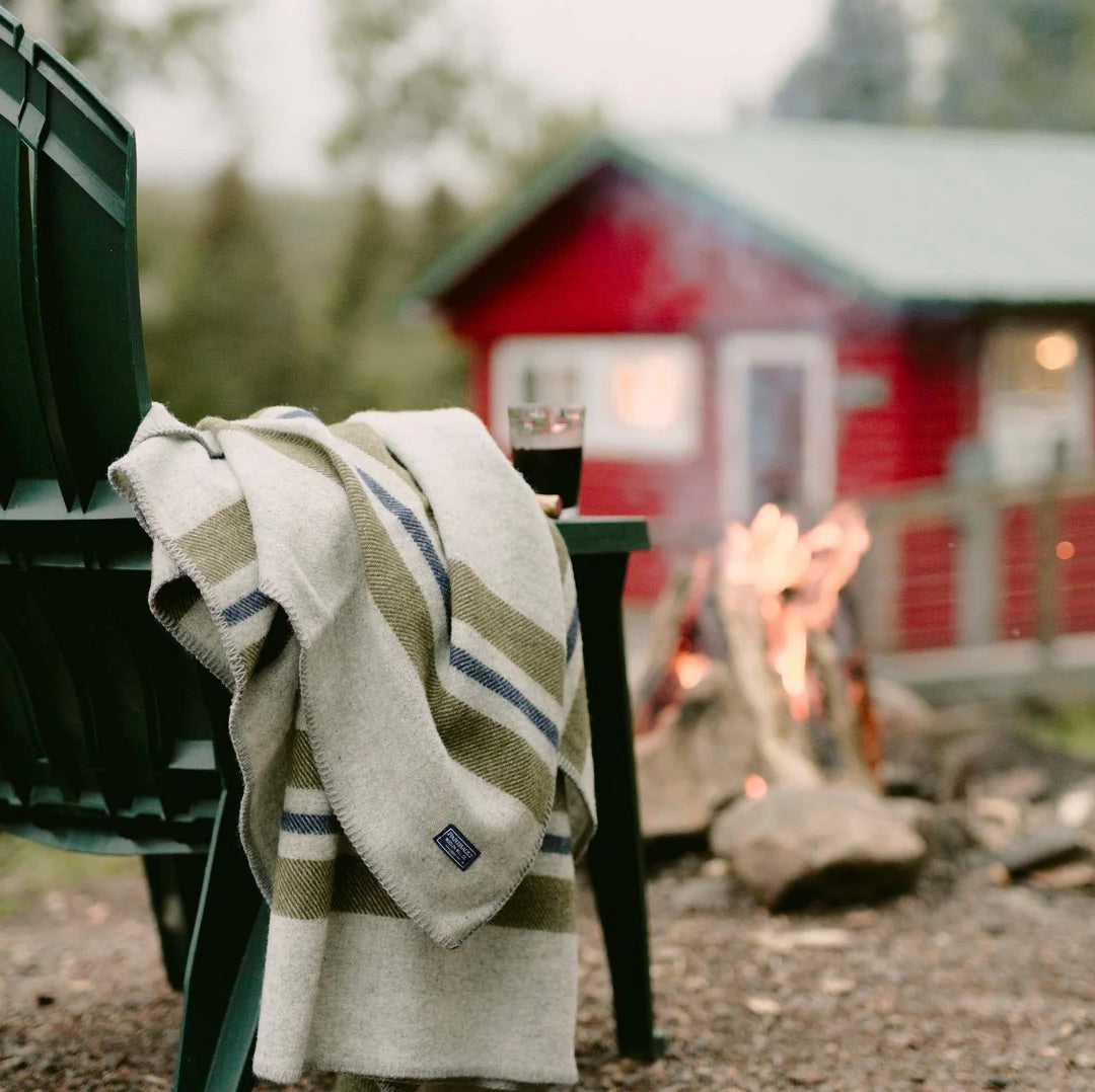 Cabin Wool Throw Blanket