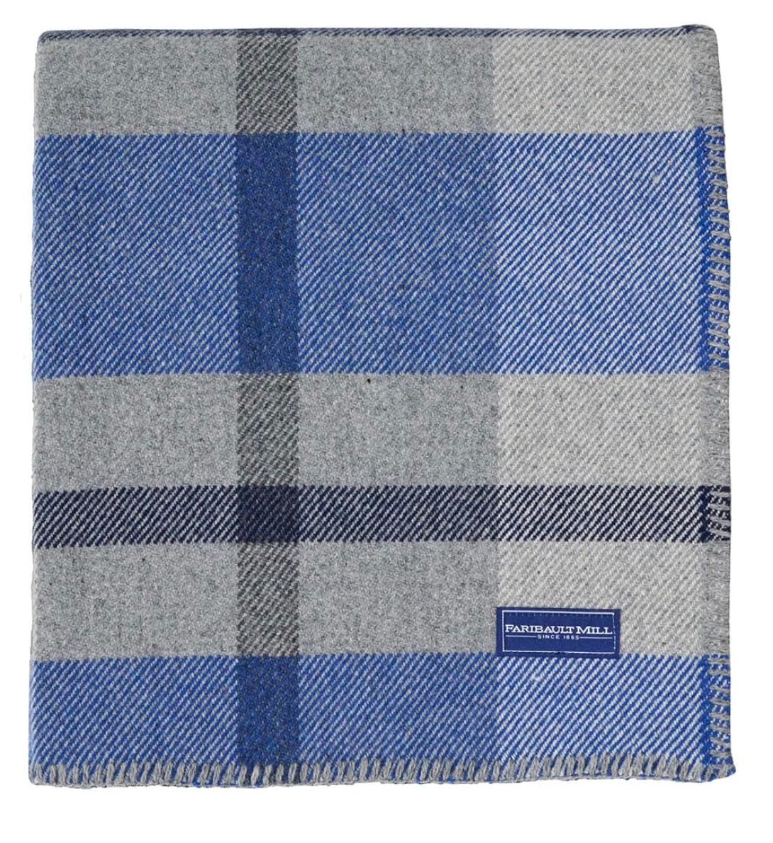 Northfield Plaid Wool Throw Blanket