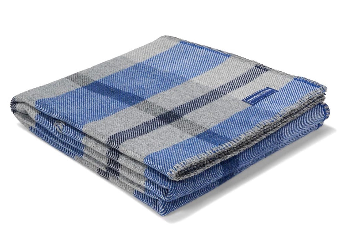 Northfield Plaid Wool Throw Blanket