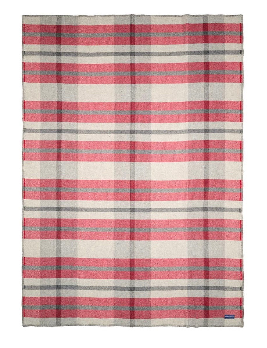 Northfield Plaid Wool Throw Blanket - Thumbnail 4