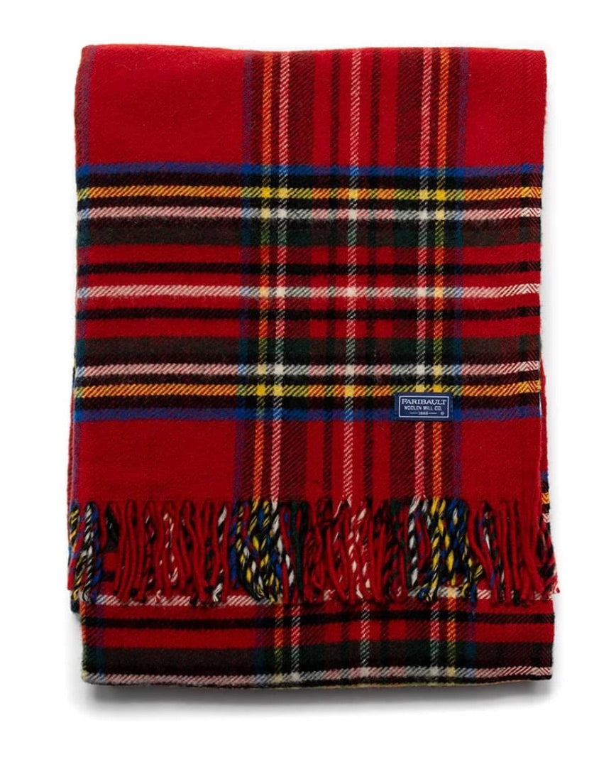 Stewart Plaid Wool Throw Blanket