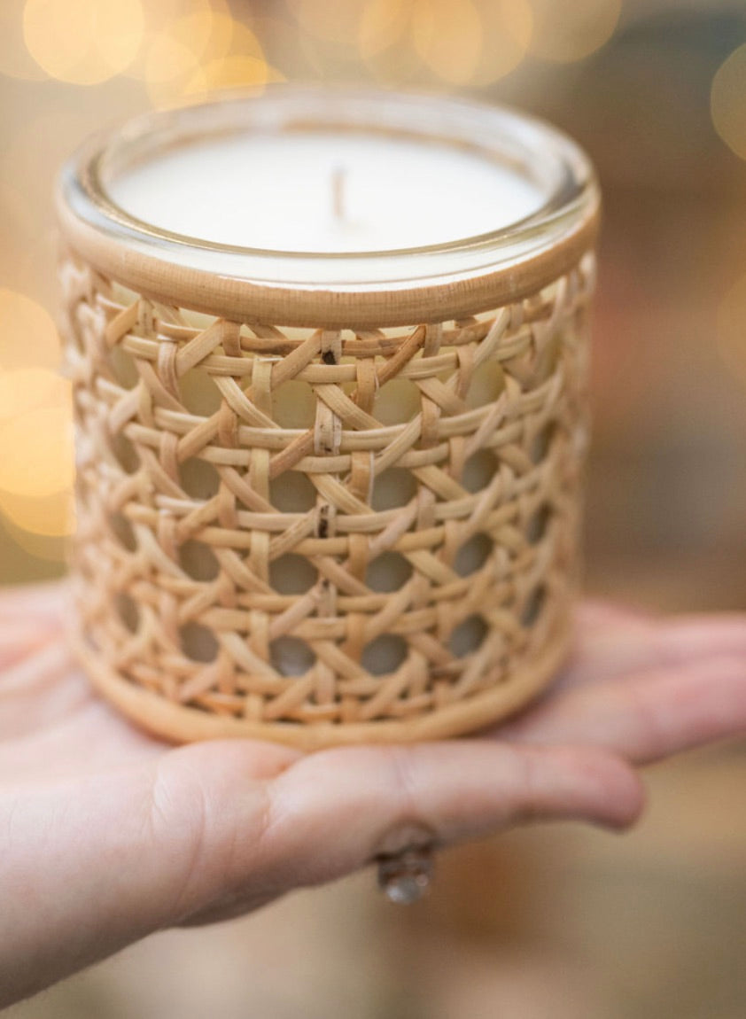 Beach Bonfire Cane Candle