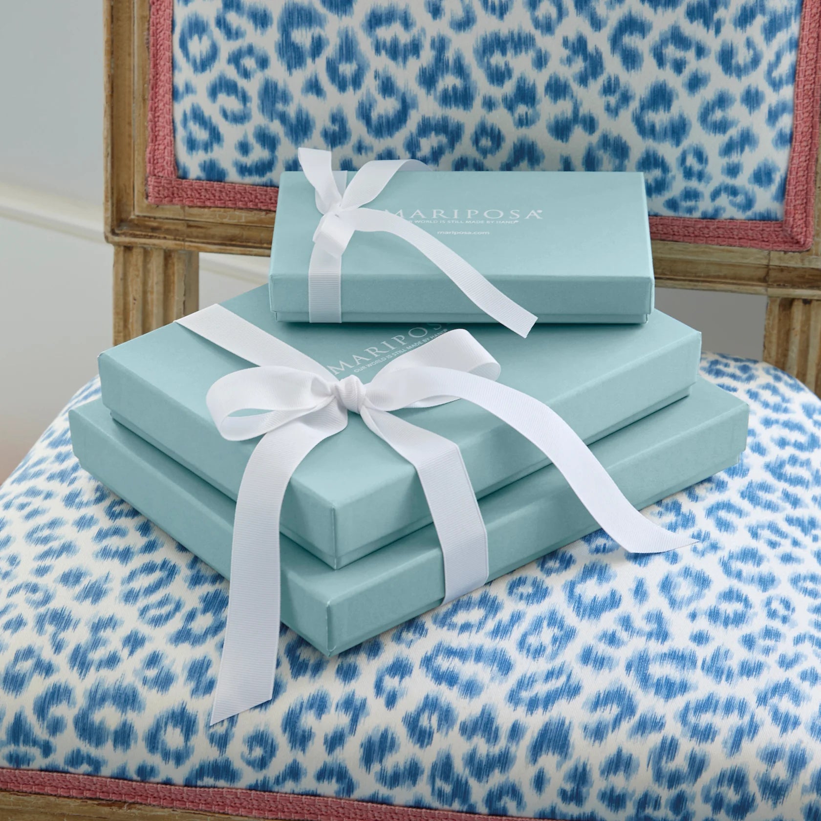 Blue Leather With Metal Border Frame