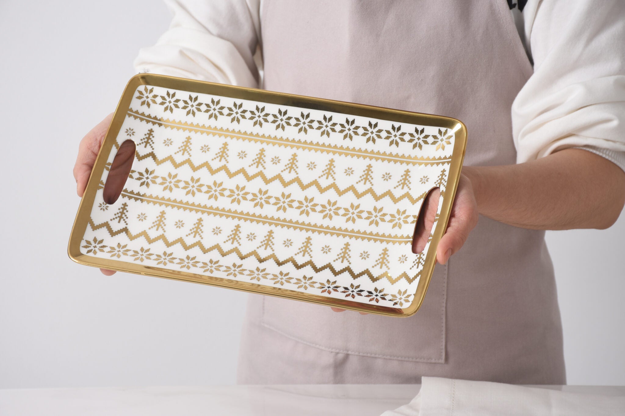 Holiday Tray & Tea Cakes Set