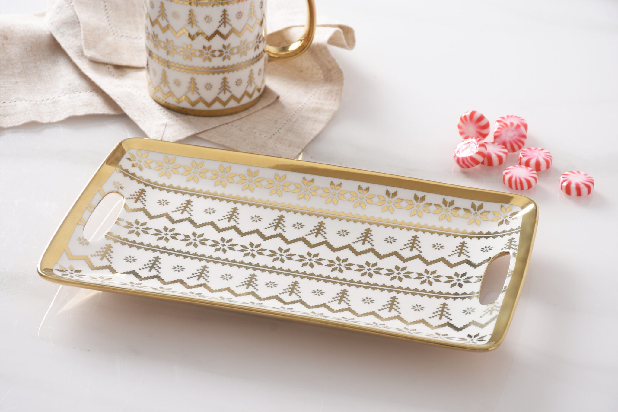 Holiday Tray & Tea Cakes Set