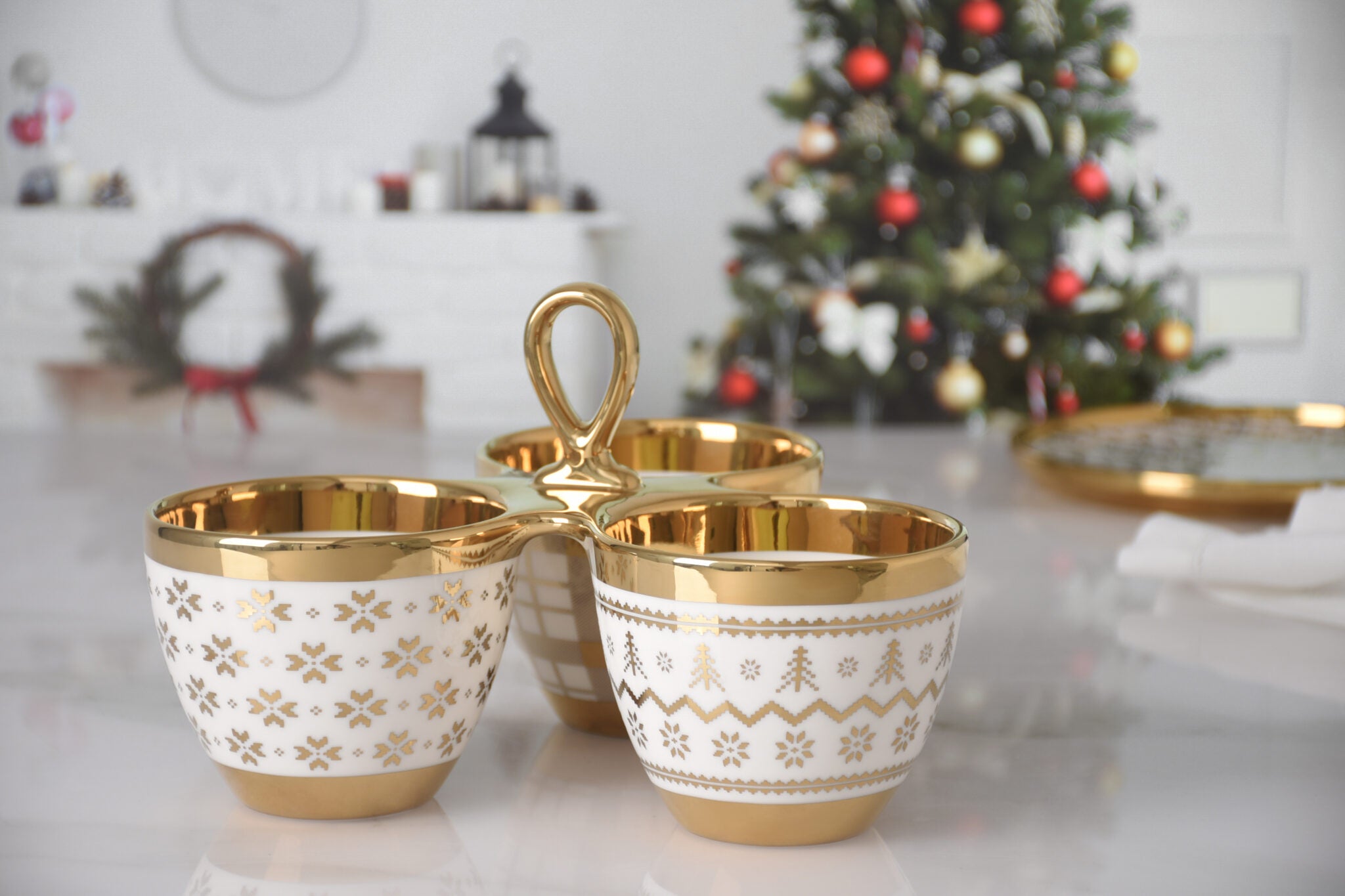 Holiday Snack Trio Server Set