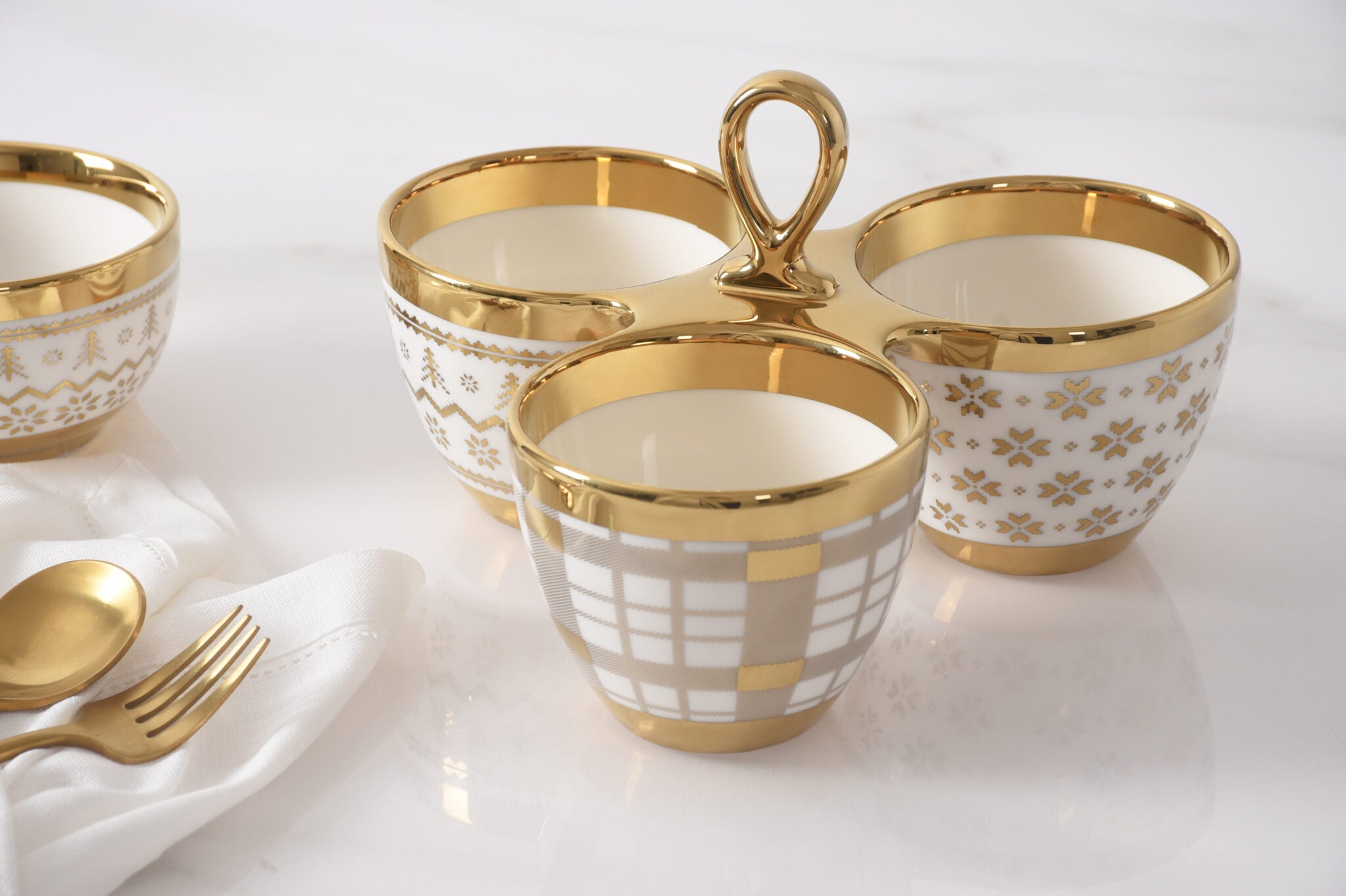 Holiday Snack Trio Server Set