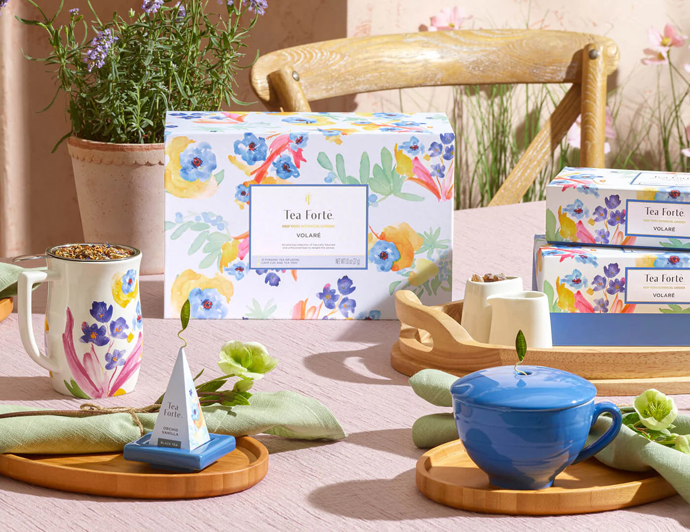 Tea Ritual & Chocolate Indulgence Set – Blue Floral Edition